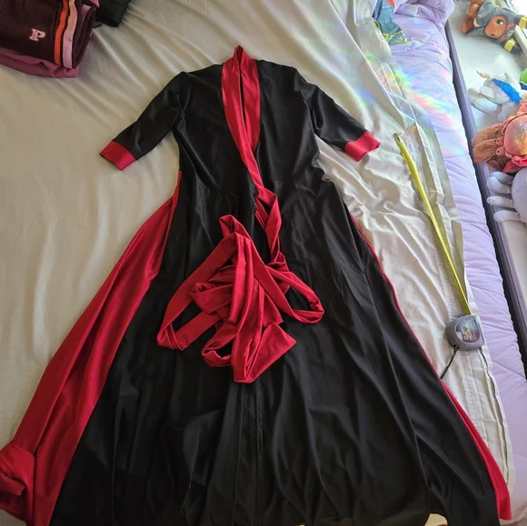 Elhoffer Design Magical Maxi Wrap Dress Red & Black - Picture 4 of 11